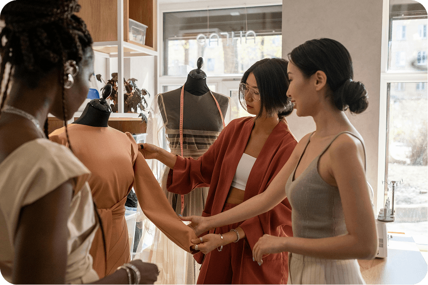 Fashion designers shopping